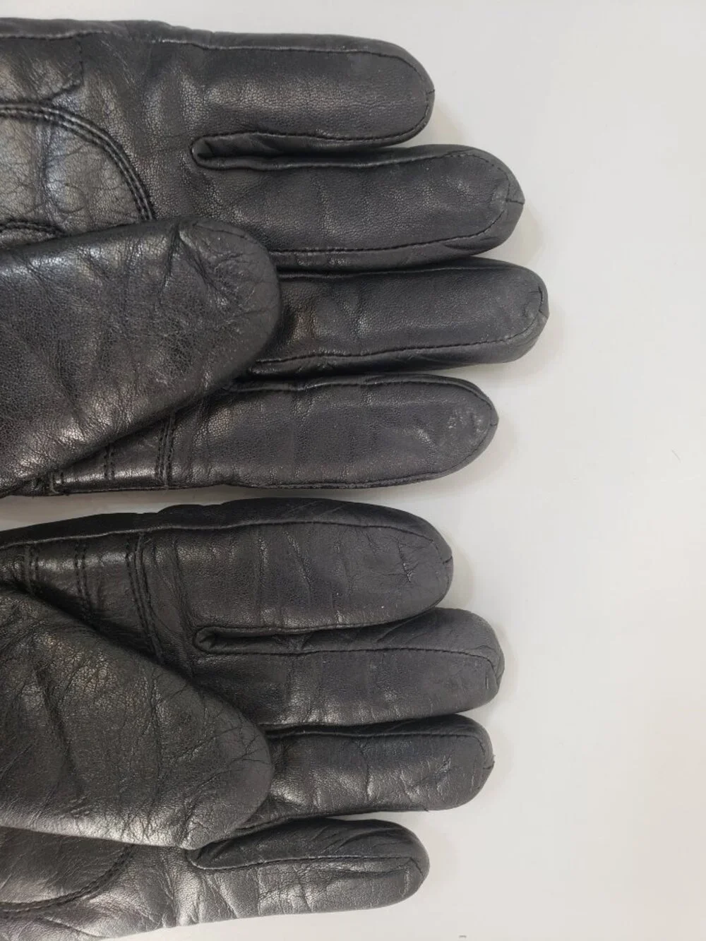 Olympia Motorcycle Gloves Blk Leather Thermolite Wind-Tex Made w Kevlar womens M